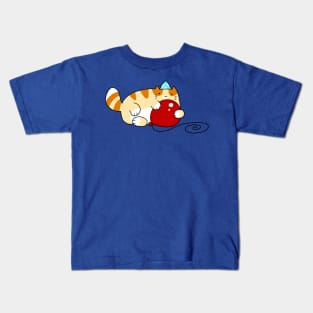 Birthday Orange Tabby Kids T-Shirt